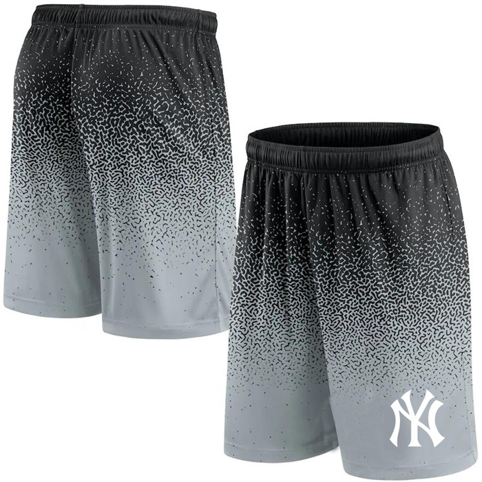 Men's New York Yankees Black/Grey Ombre Shorts